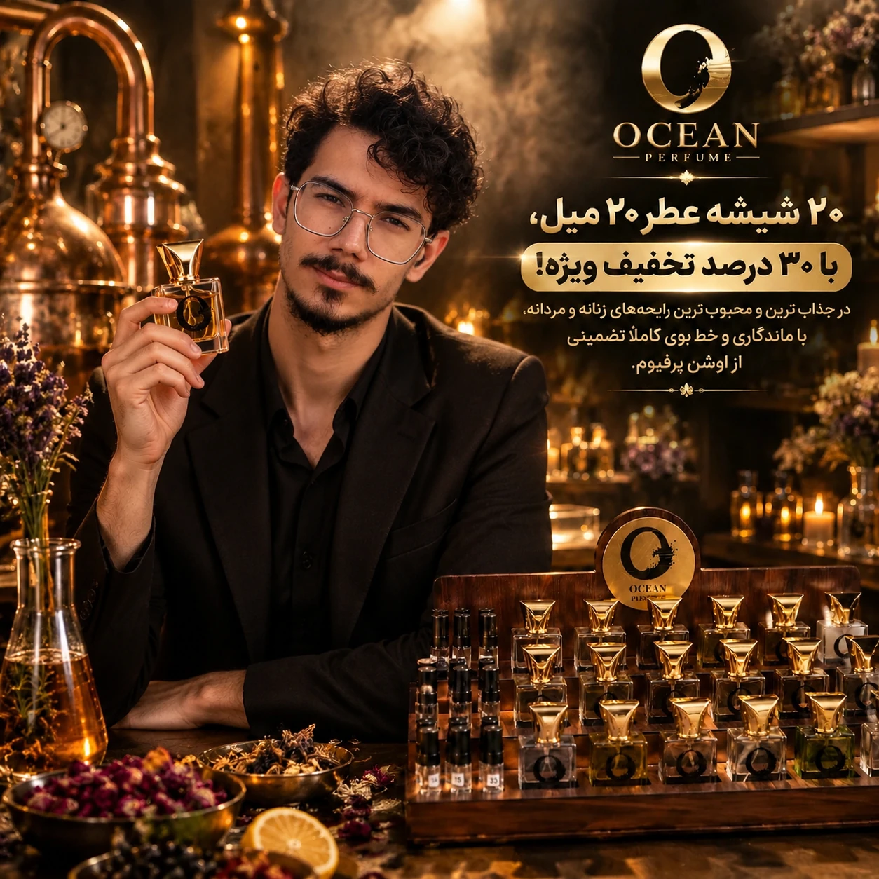 عطر و ادکلن - جشنواره 30 درصد تخفیف روی ۲۰ شیشه عطر ۲۰ میل